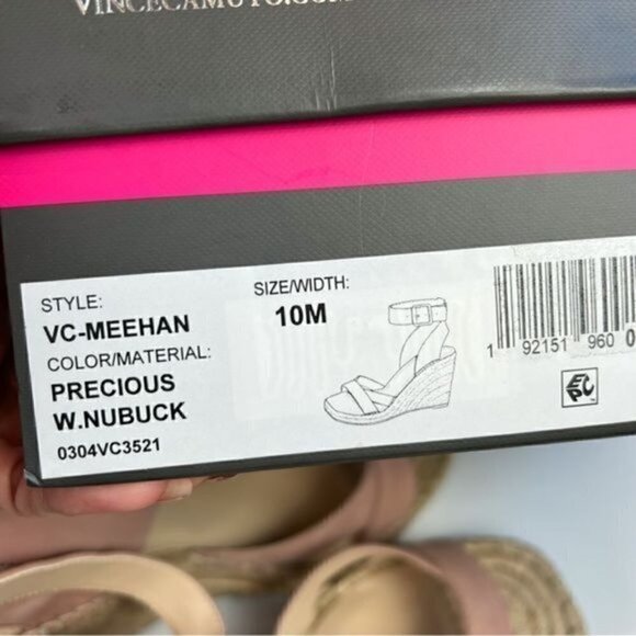 VINCE CAMUTO WOMENS MEEHAN TAN ESPADRILLE WEDGE SANDAL SIZE 10M - Picture 8 of 13